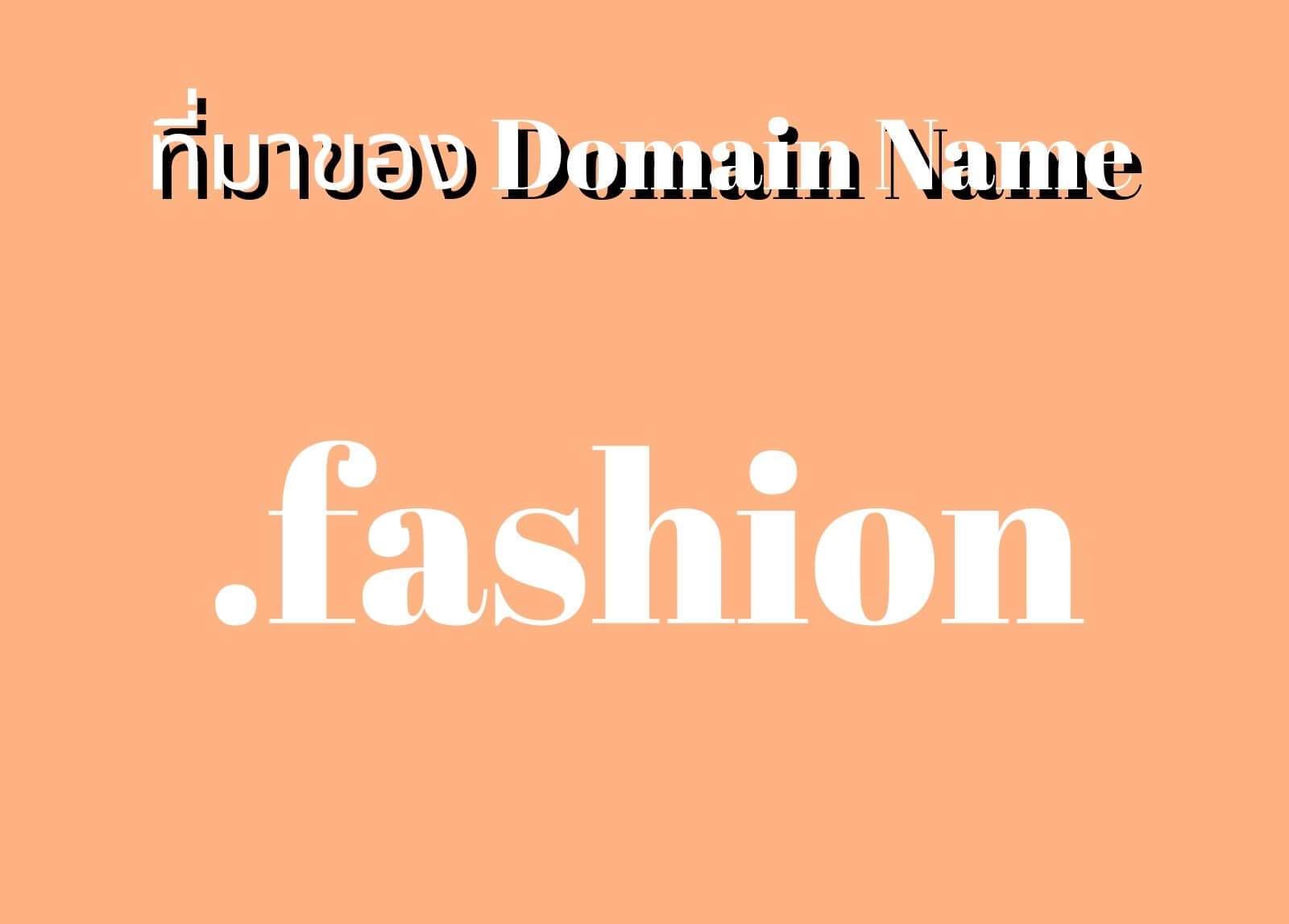 ที่มาของโดเมนเนม (Domain Name) .fashion
