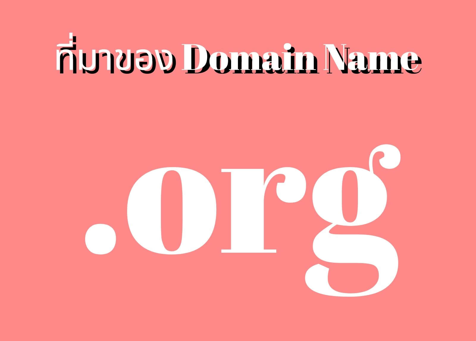 ที่มาของโดเมนเนม (Domain Name) .org
