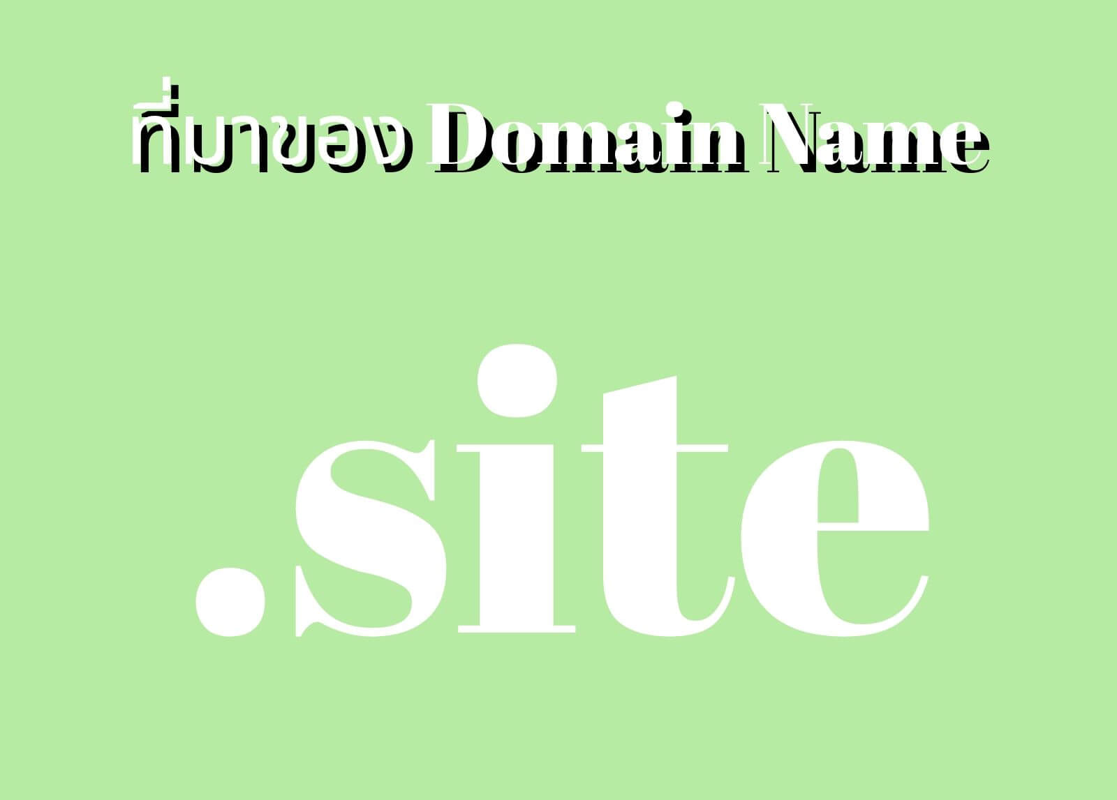 ที่มาของโดเมนเนม (Domain Name) .site

