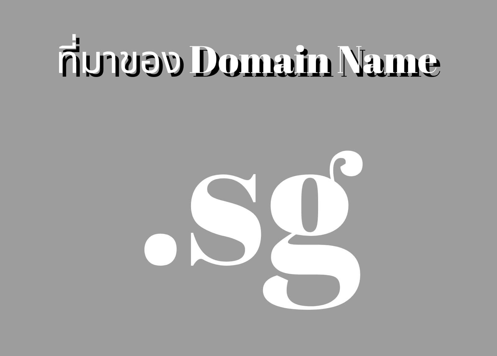 ที่มาของโดเมนเนม (Domain Name) .sg
