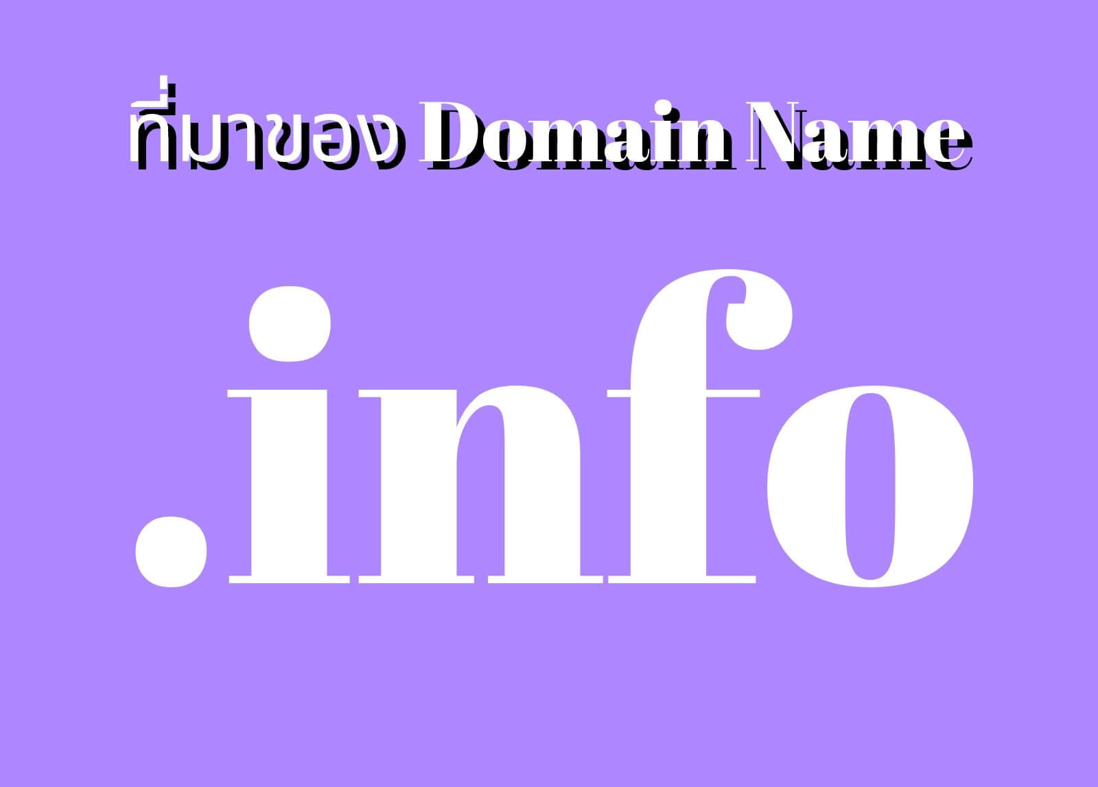 ที่มาของโดเมนเนม (Domain Name) .info
