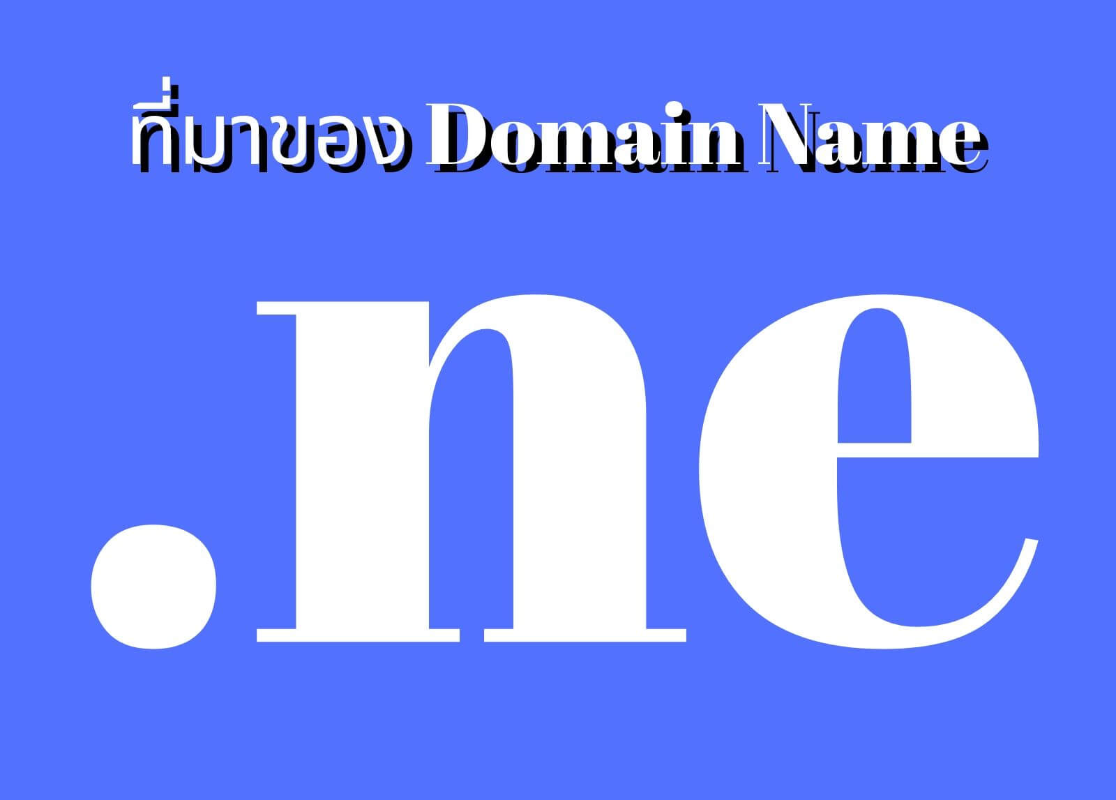 ที่มาของโดเมนเนม (Domain Name) .Net

&nbsp;
